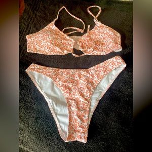 Coral flowers bikini